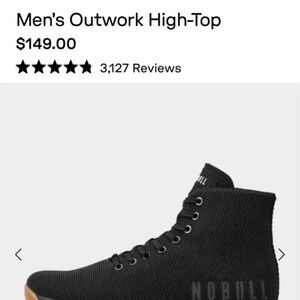 No Bull Outwork High Top Sneaker Men’s 12 Black CrossFit Lift Gym